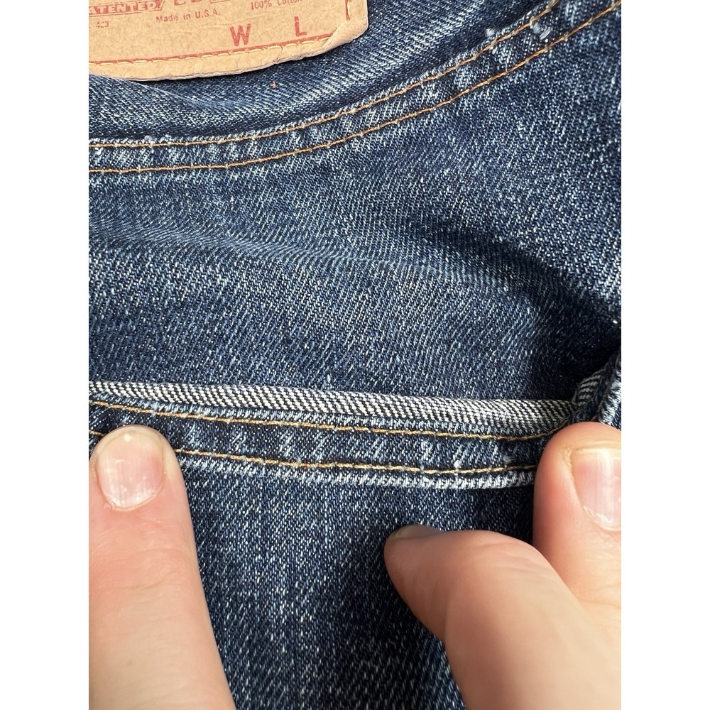 Vintage 1960 Big E Levi's Levis Talon Zip 32x33 DARK … - Gem